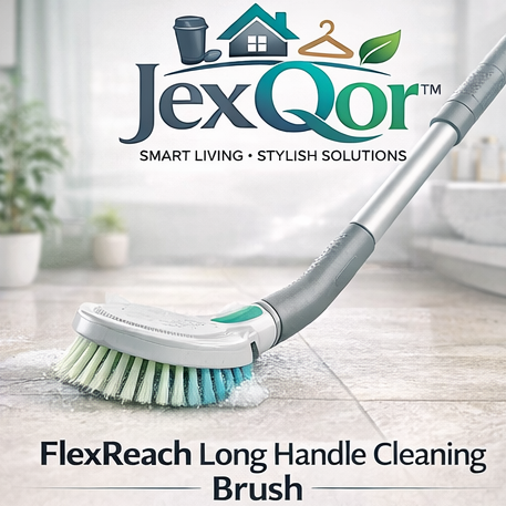 JexQor™ FlexReach Long Handle Cleaning Brush with Bendable Head
